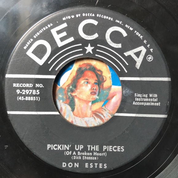 Don Estes Pickin' Up The Pieces Vinyl 45 Record '56 - Picture 2 of 4